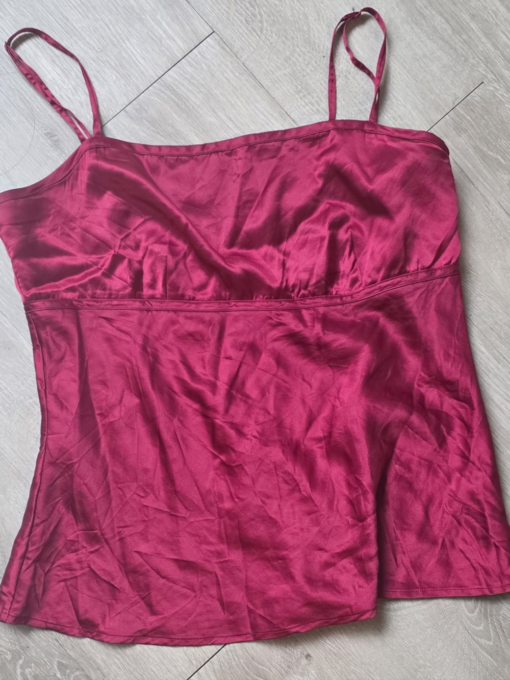 Caslon Satin Spaghetti-Strap Cami in Raspberry